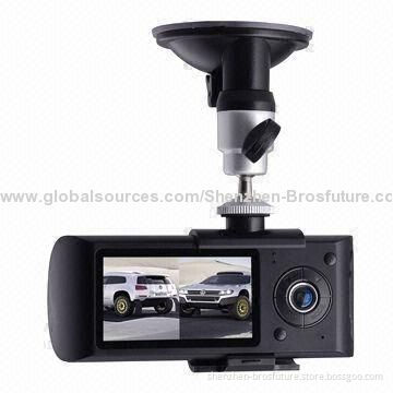Dash Cam 2.7-inch Car DVR with G-sensor Function, Dual-camera, Motion Detection, Used in Taxi